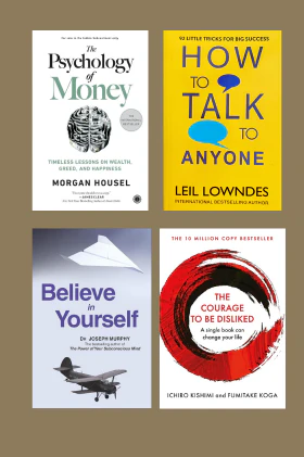 4 Books Mindset, Communication & Money Combo (Paperback)