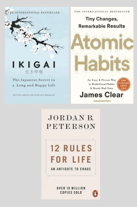 [Combo] Atomic Habit-Ikigai-12 Rules for Life (Paperback)