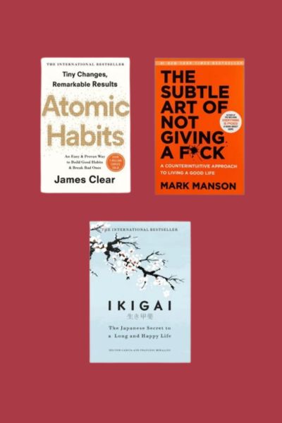 (Combo) Atomic Habits + Ikigai + The Subtle Art of Not Giving a F*ck (Paperback, English Edition)