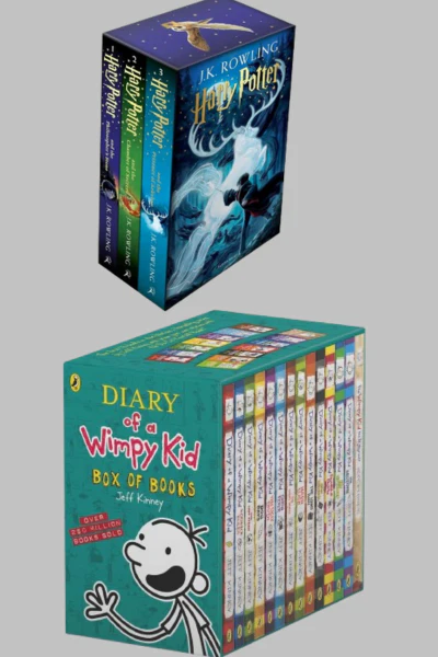 Combo of ( Diary of a Wimpy Kid Box of Books + Harry Potter 1–3 Box Set: A Magical Adventure Begins (Set Of 3 Books) (Paperback, Meyer Stephenie)