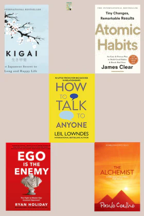 How to Talk to Anyone + Ikigai + The Alchemist + Atomic Habits + Ego is the Enemy | Combo of 5 Motivational Bestsellers (Paperback, English)