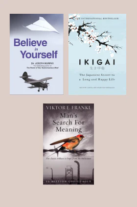 Man's Search For Meaning + Believe in Yourself + Ikigai | Self-Help & Life Purpose Book Combo (Paperback, English)