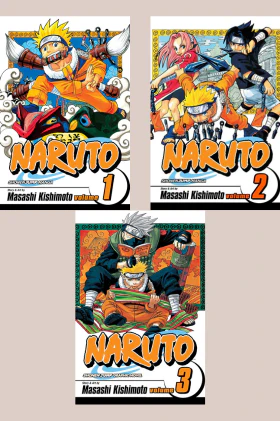 Naruto Vol. 1 + Vol. 2 + Vol. 3 (Paperback English)