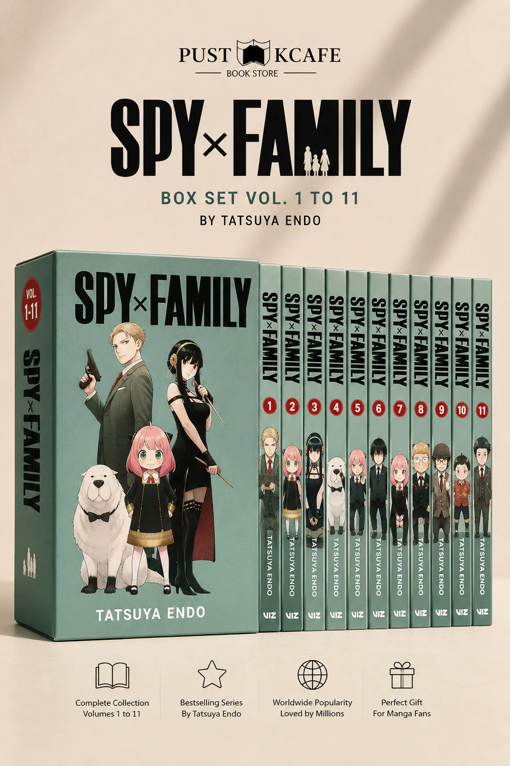 Spy X Family Box Set Vol (1 To 11) Box Set by Tatsuya Endo (English) (Paperback)