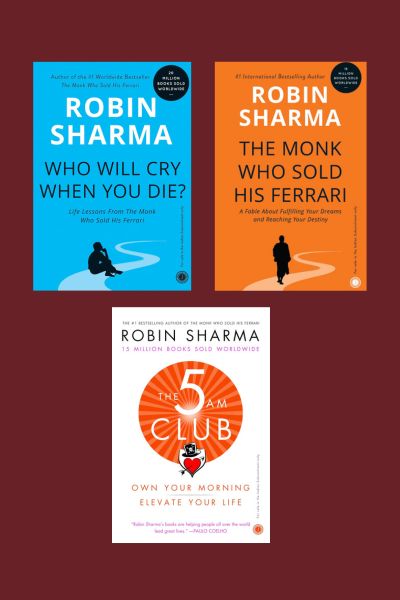 The Monk Who Sold His Ferrari + The 5 AM Club + Who Will Cry When You Die (Combo of 3 Books)