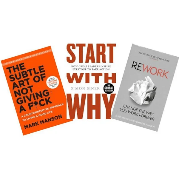 The Subtle Art + Start With Why + Rework  -Paperback (English)