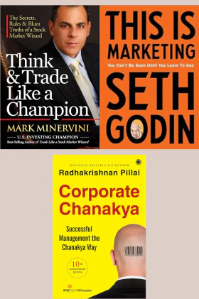 Think & Trade Like a Champion +Corporate Chanakya + This Is Marketing